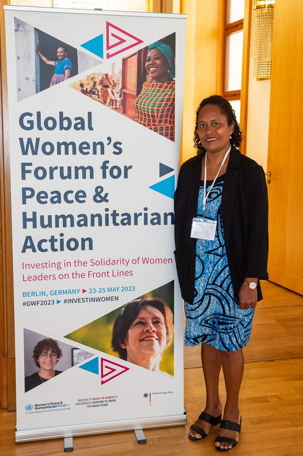 Matavale Women’s Association President at Global Women’s Forum for Peace and Humanitarian Actions in Berlin- Germany.